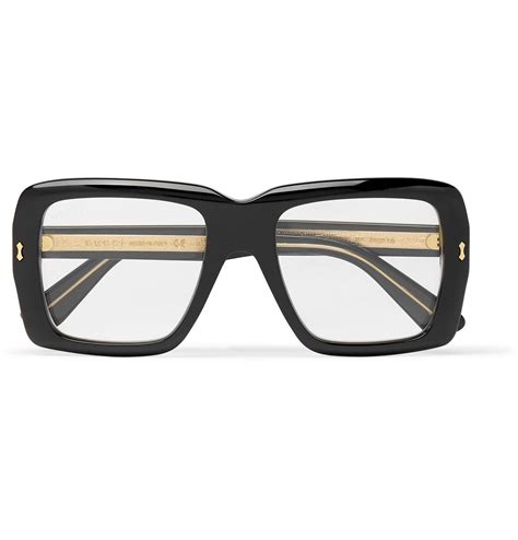 gucci glasses gold and black|buy Gucci eyeglass frames online.